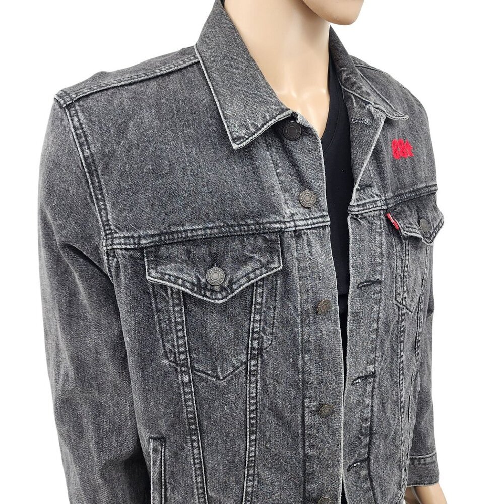 88Rising Higher Brothers Black Levis Jean Jacket, Men's Medium